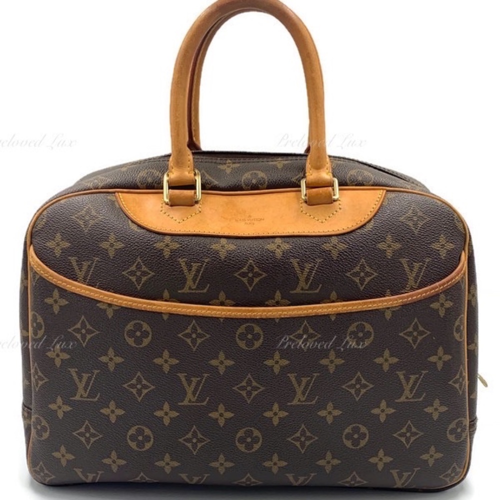 Authentic LOUIS VUITTON Monogram Deauville Monogram Vintage Top Handle Bag